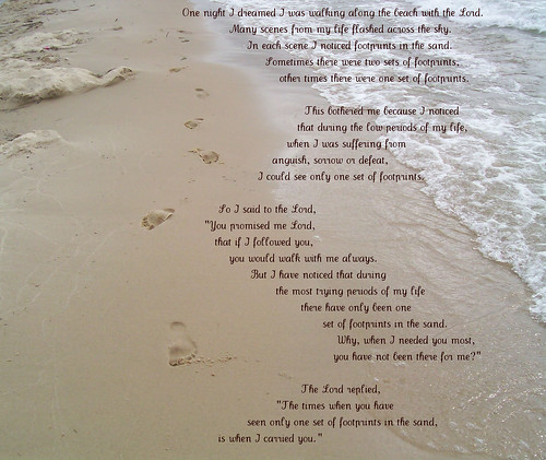Footprints in the Sand. Poem
