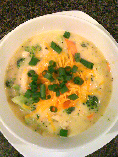 Cheesy Chicken-Vegetable Soup