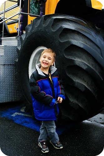 {day 24} big tire, little boy