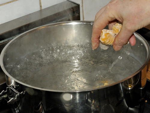 Gnocchi into the pan