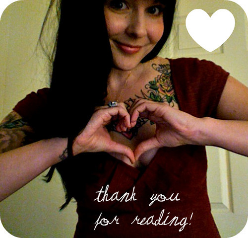 cheesy thank you photo for my blog :)