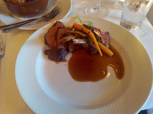 rose veal rack & sauce P&eacute;rigueux featuring winter P&eacute;rigord truffles