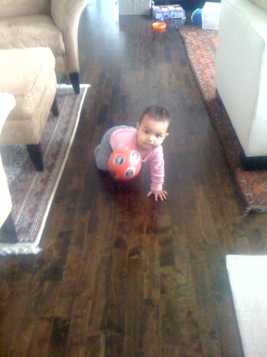 Laila playing soccer