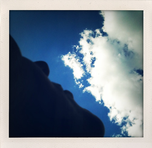 photo of person watching clouds