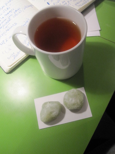 Mochi and tea