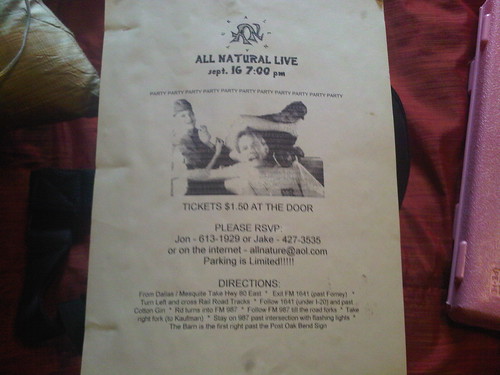 all natural's first concert poster