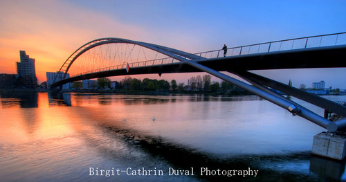 Dreiländerbrücke at dawn