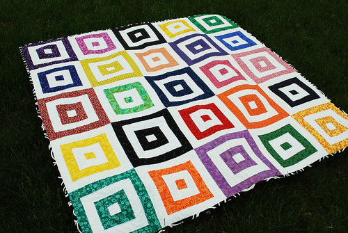 bright squares quilt finished!