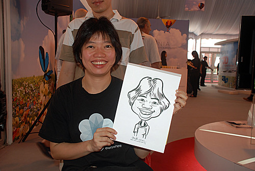 caricature live sketching for LG Infinia Roadshow - day 1 - 4