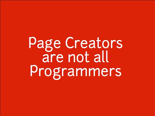 w2sp: Slide 1: Page Creators are not all Programmers