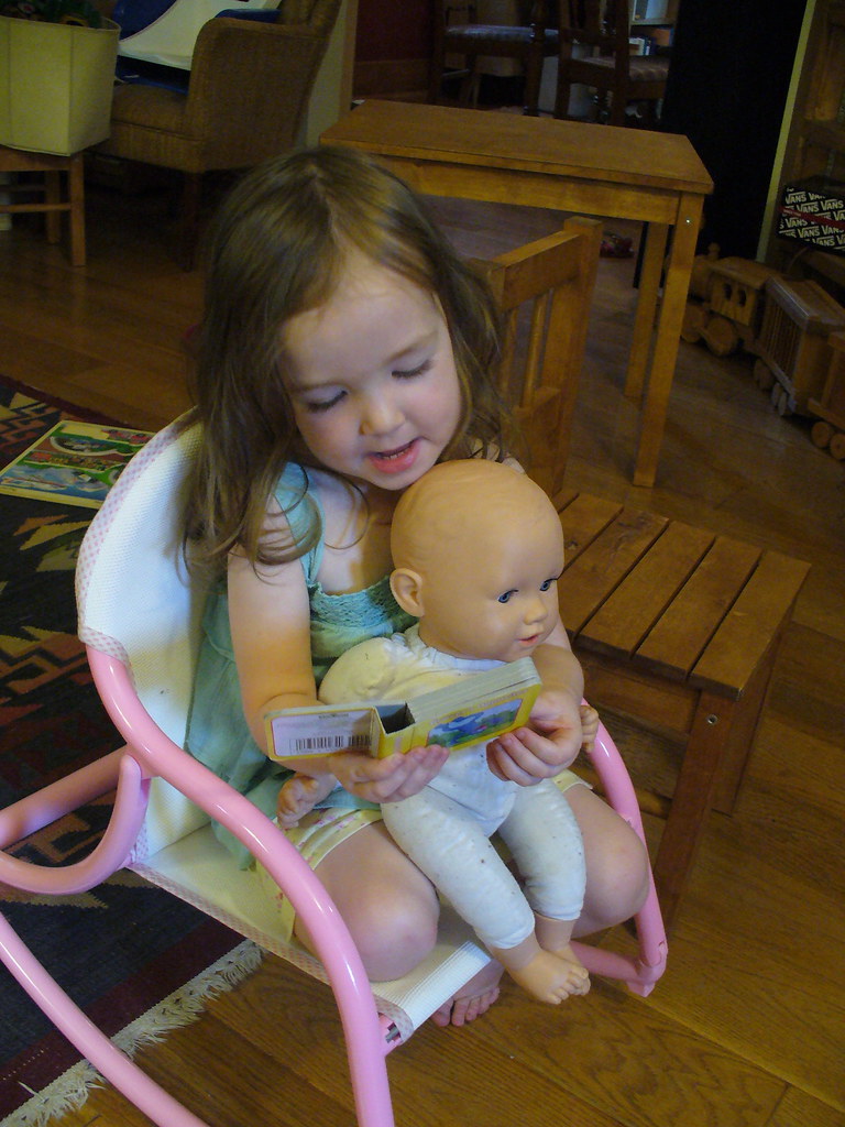 Ruby reading to her baby