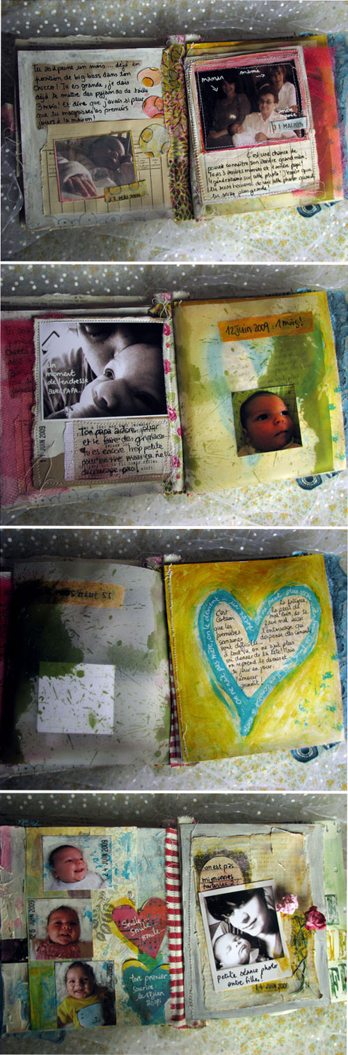 Louise 0-6 months art journal {pages 1-8}