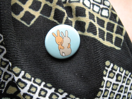 Bunny Hugs button that I made.
