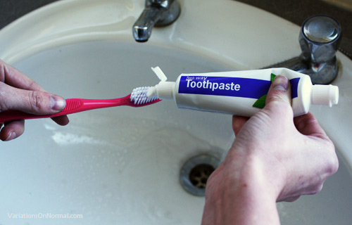 Two way toothpaste