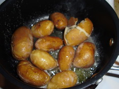 Fingerling potatoes in butter