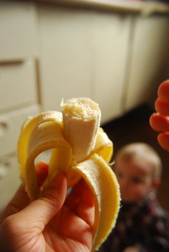 Banana, shared with the bebe
