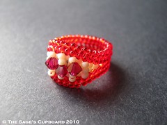 Rubies and Cream Ring by The Sage's Cupboard