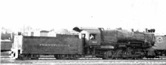 Fuzzy picture of a PRR Class C1 0-8-0 Heavy Switcher, the only eight-wheeled switcher built by the Pennsylvania in the 20th century.