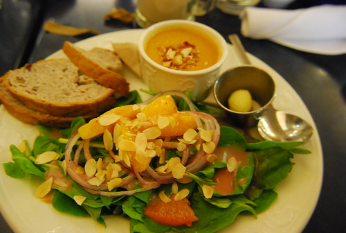 Soup, salad and bread @ McNally Robinson's Prairie Ink Cafe