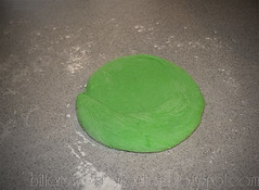 st patricks day pizza green dough rolling out 