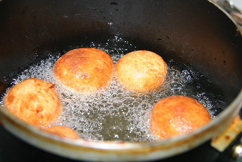 Donut Holes Frying