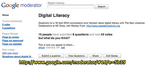 Digital Literacy - Google Moderator