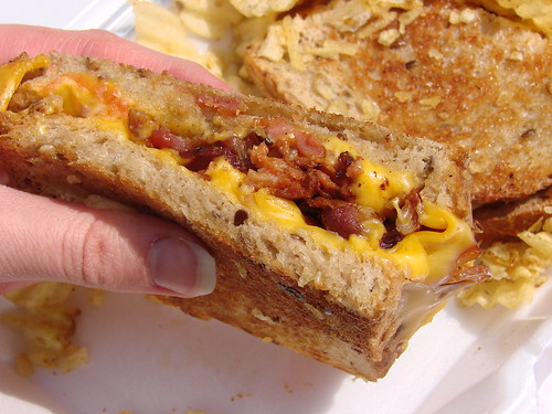 Grilled Cheese with Chorizo and Bacon from the Eggstravaganza Cart
