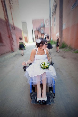  a wheelchair and have never worn a ton of dresses so the wedding dress 