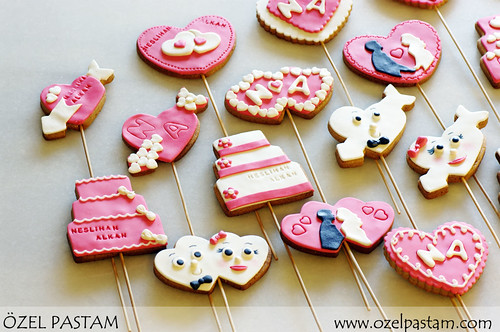 Pink Bridal Shower Cookies