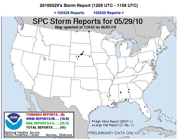 Storm Reports 5-29-10