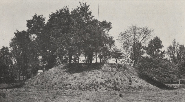 Indian Mound on the South Side of Dublin Road South of Upper Arlington 1918 by UA Archives  Upper Arlington History