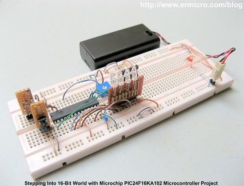 Stepping Into the 16-bit World with the Microchip 16-bit PIC24F16KA102 Family Microcontroller 