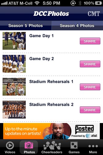 Dallas Cowboy Cheerleaders iPhone App Screens