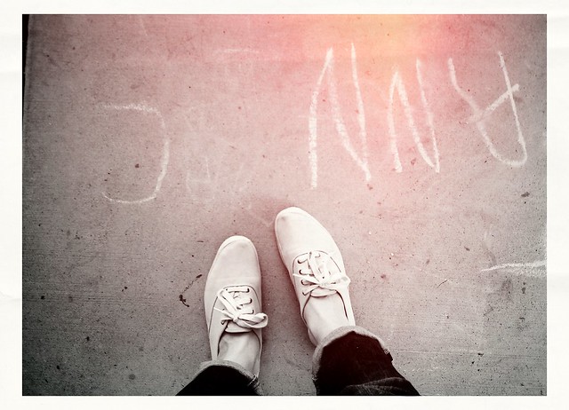 chalk on concrete