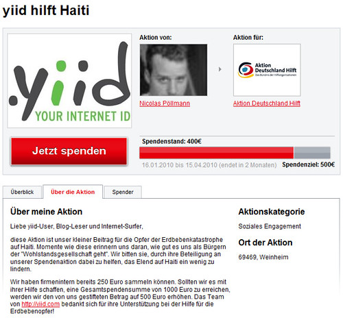 Spenden für Haiti mit Yiid