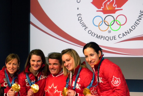 Members of the Canadian Womens Hockey Team
