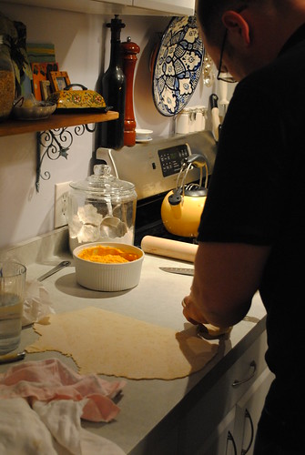 Devon making ravioli