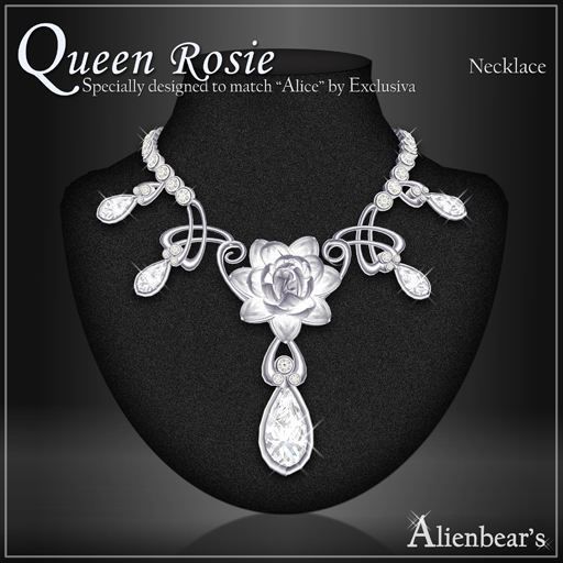 Queen Rosie necklace white