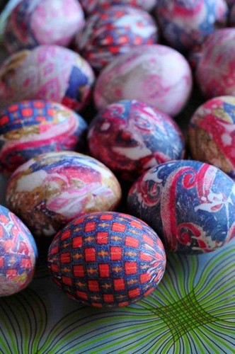 silk tie dye Easter eggs