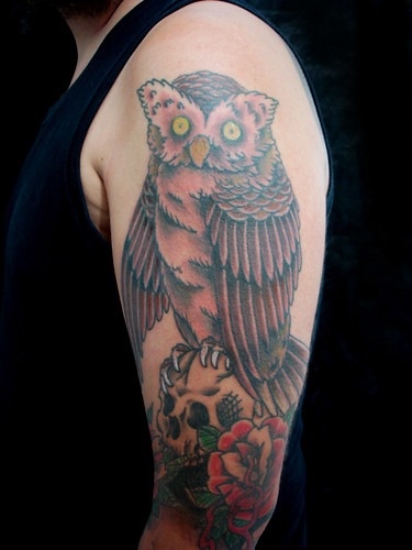 Owl Design From Old School Japanese Tattoo