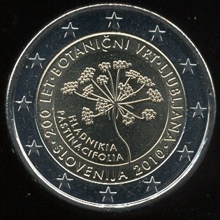 2 Euro Slovinsko 2010, botanická záhrada