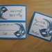 Blue & Silver Costume Ball Mask Wedding Escort Place Card & Favor Tag