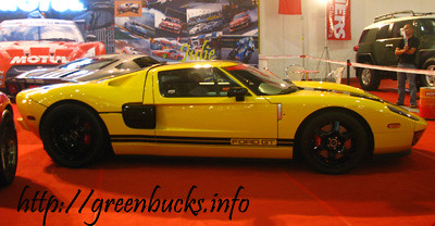 yellow Ford GT