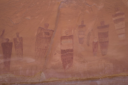Barrier Canyon Style pictographs in Horseshoe Canyon, Utah
