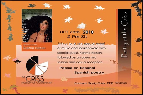 Karima Hoisan Poetry at The Criss