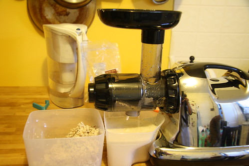 Making Almond Milk in the Juicer