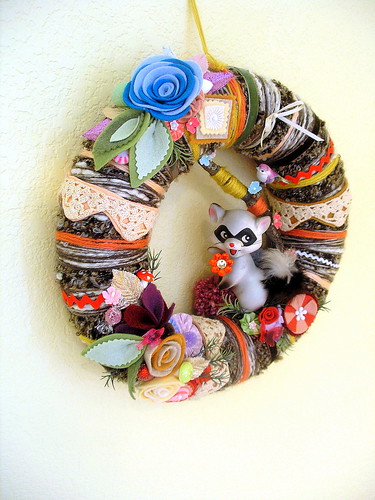 Abby-Sue's Little Bandit Yarn Wreath