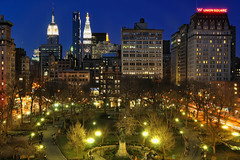 Union Square at Night, NYC by andrew c mace, on Flickr