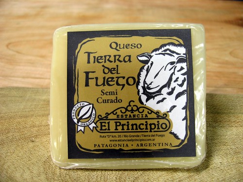 Cheese made with sheep's milk in Tierra del Fuego