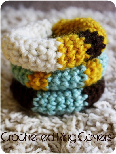 Crocheted Baby Ring Covers